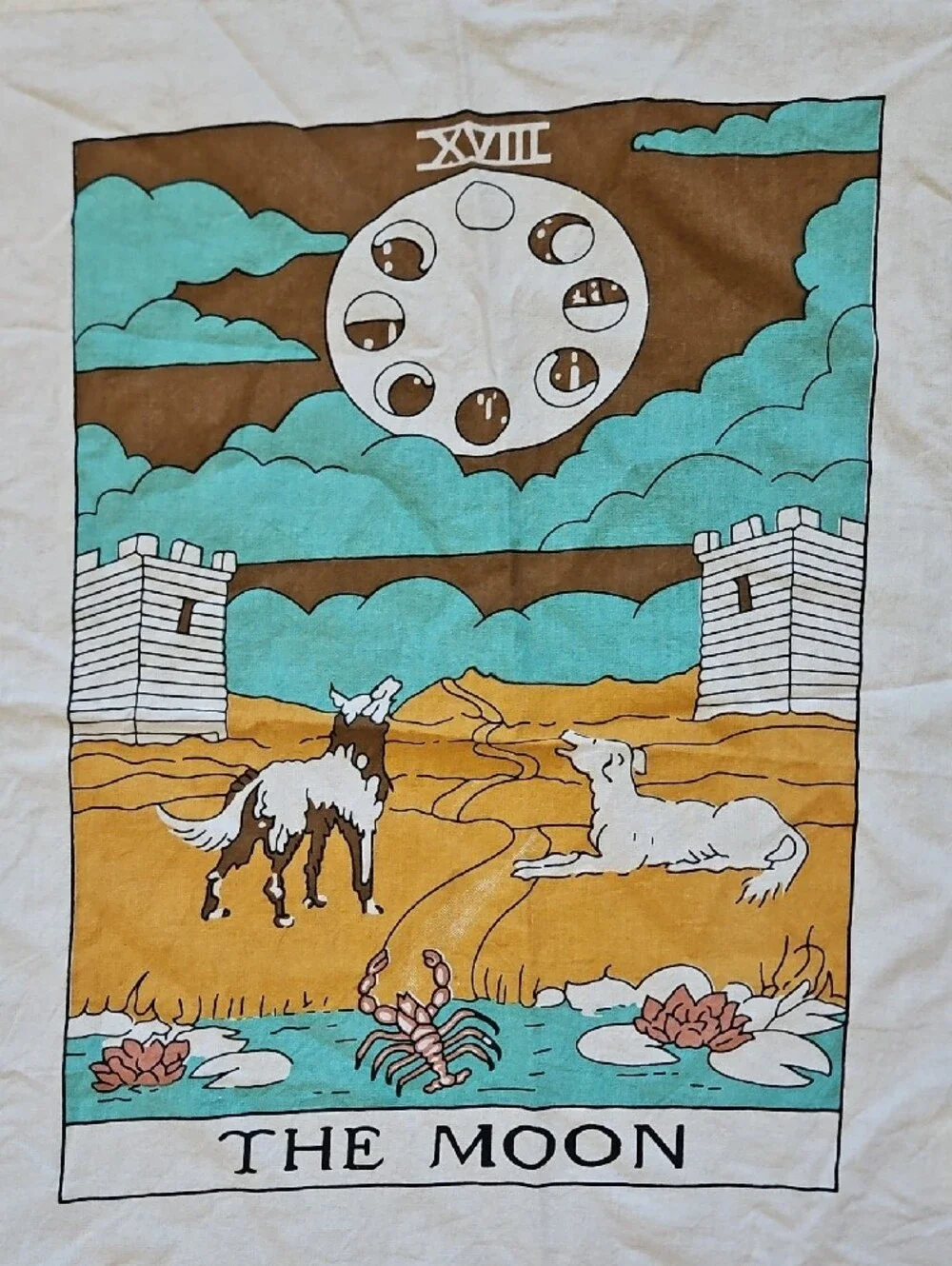 Unbranded The Moon Tarot Wall Tapestry